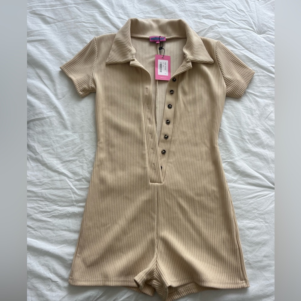 Edikted Beige/Tan Romper